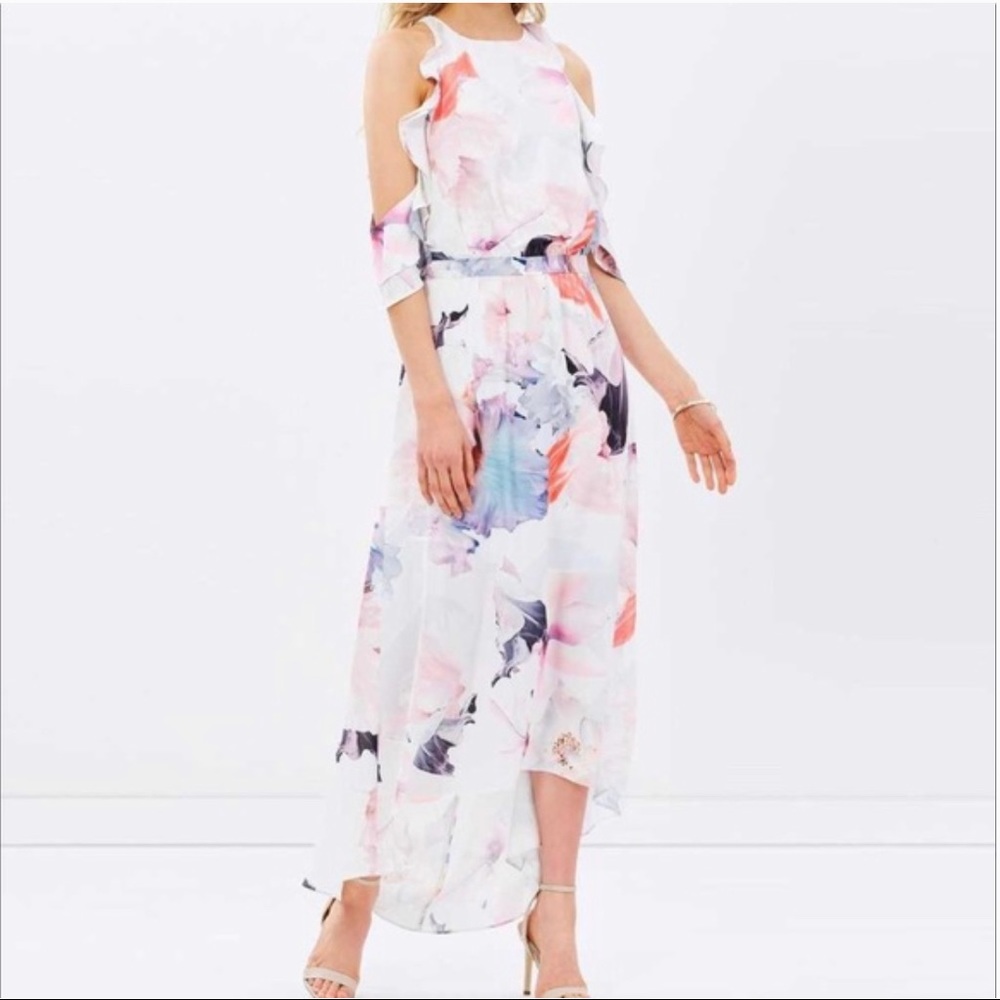 NWT Cooper Street Cold Shoulder Floral Hi-Lo Dress